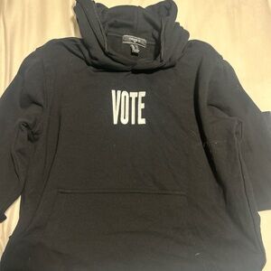 Forever 21 Black Hoodie with 'VOTE' Graphic